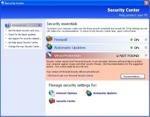 AntiVir2010 Fake Security Center